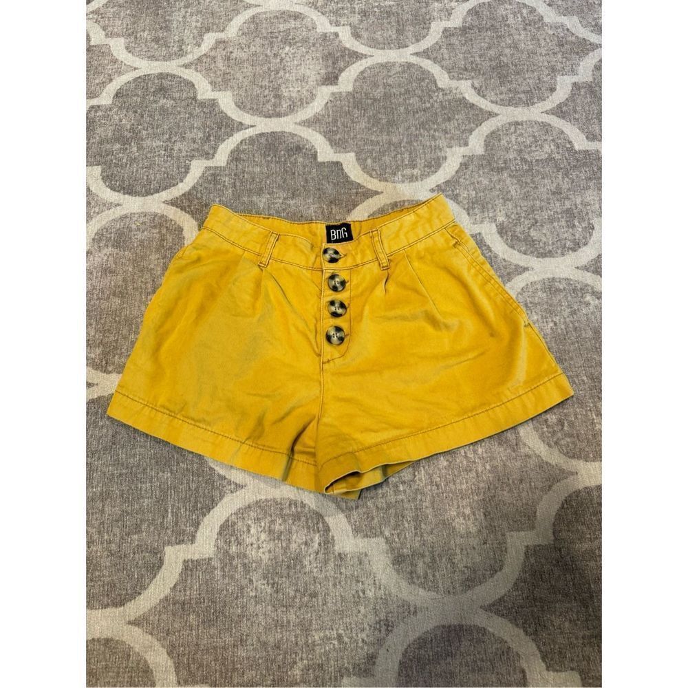 Bdg super high rise foxy shorts in mustard yellow size 25